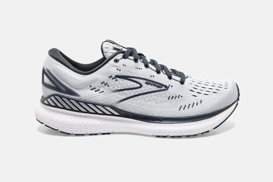 Brooks Running Shoes Womens White/Grey - Glycerin GTS 19 Road - 8123-OVCFL